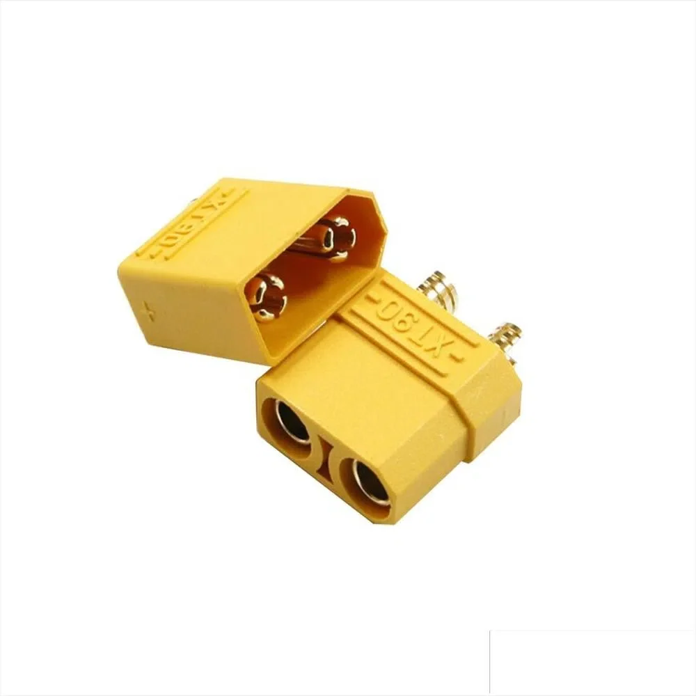 Par de Conectores XT90 Macho-Hembra Amarillo