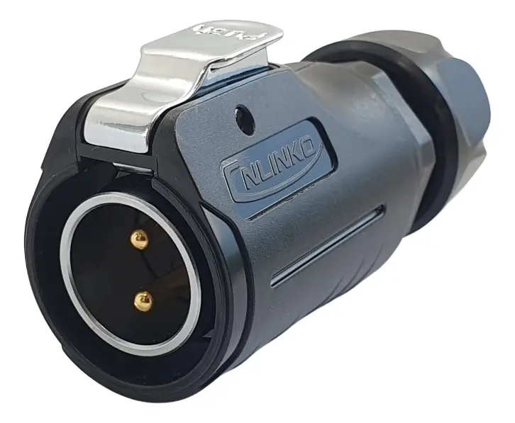 Conector electrico macho Cnlinko De 2 Polos, 20a, 20mm, Ip67