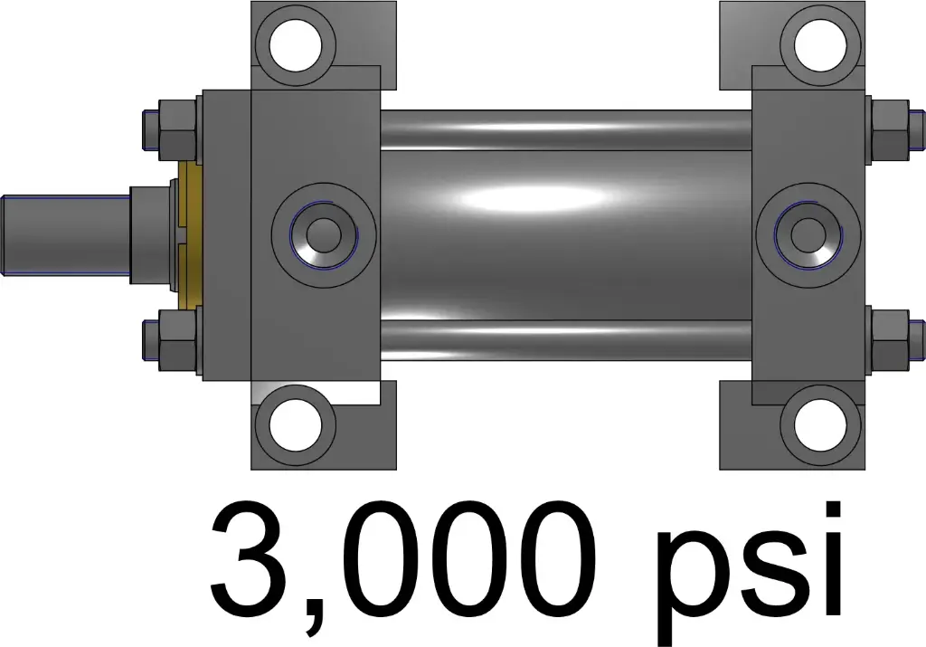 Cilindro hidraulico PARKER 4 stroke 3000 psi 